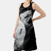 Sea Otters:白黒ペア。 エプロン (インサイチュ)