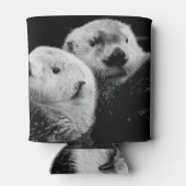 Sea Otters:白黒ペア。 缶クーラー (裏面)