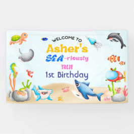 SEA-riously Fun 海の守り人 誕生日パーティー装飾 横断幕