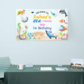 SEA-riously Fun Ocean Protector Bday Party Decor  横断幕 (トレードショー)