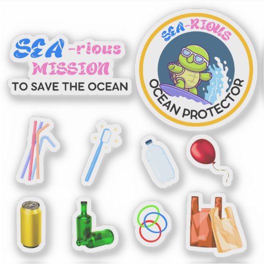Sea-riously Fun Ocean Protector Scavenger Hunt シール (正面)