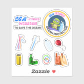 Sea-riously Fun Ocean Protector Scavenger Hunt シール (シート)