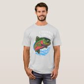 Sea Run Cutthroat Chasing Chrome Trout Tシャツ (正面フル)