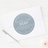 Sea Salt + Sage Soap | Handmade Skincare Packaging ラウンドシール (封筒)