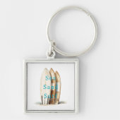 Sea Sand Surf Beach Surfboards キーホルダー (正面)