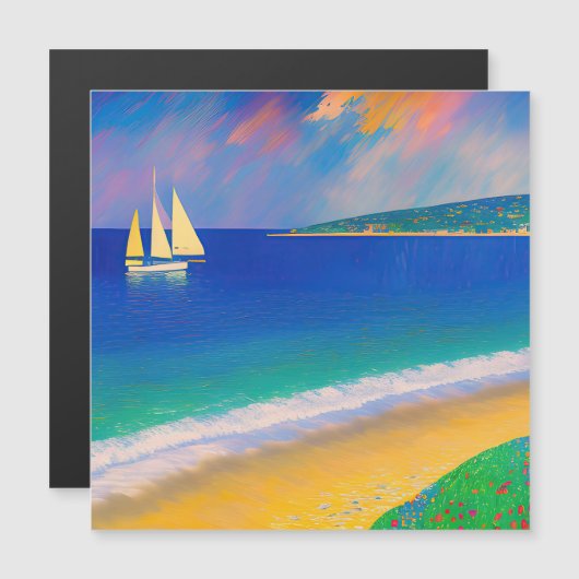 Sea Scape 09 「湾のヨット」 (正面/裏面)