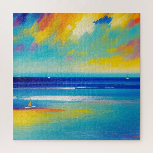 Sea Scape 10 「砂に突き刺さった」。 ジグソーパズル (縦)