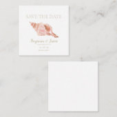 Sea Shell日付カードの保存 ノートカード (正面/裏面)