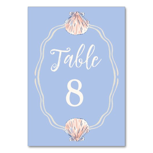 sea shell テーブルナンバー (正面)