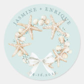 Sea Shell | ビーチウエディング ラウンドシール (正面)