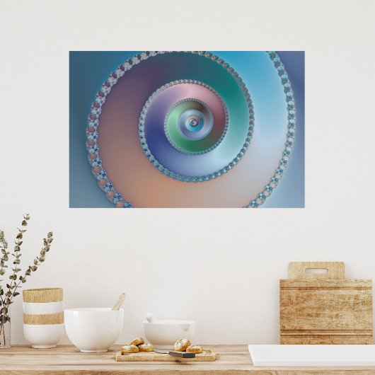 Sea Shell – フラクタルポスター ポスター (キッチン)