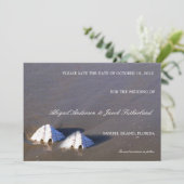 Sea Shell Brown – 日付カードの保存 セーブザデート (スタンド正面)