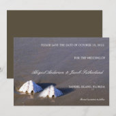 Sea Shell Brown – 日付カードの保存 セーブザデート (正面/裏面)