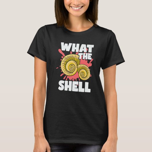 sea shell hunter and Conch Collector seashell hunt Tシャツ (正面)