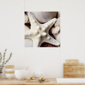 Sea Shell Starfish Background - Beach Shells ポスター (キッチン)