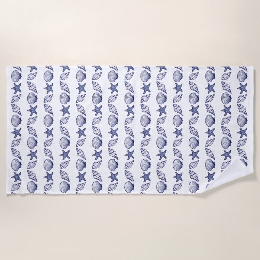 Sea Shell Summer Lover ビーチタオル (正面)