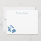 Sea Shell Watercolor Coastal Personalized ノートカード (正面)