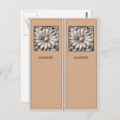 Sea Shellsかわいらしブックマーク ポストカード (正面/裏面)