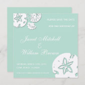 Sea Shells – 日付カードを保存 セーブザデート (正面/裏面)