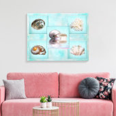 Sea Shells Canvas Print - 5画違う像 – アクア キャンバスプリント (インサイチュ (リビング))