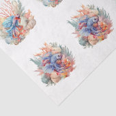 Sea Shells Coral & Betta Fish Decoupage 薄葉紙 (詳細)