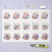 Sea Shells Coral & Betta Fish Decoupage 薄葉紙 (クラフト)