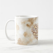 Sea Shells Heart Beach Happy Place コーヒーマグカップ (左)