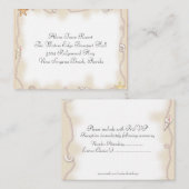 Sea Shells & Pearlsの追加情報結婚 エンクロージャーカード (正面/裏面)