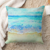 *~* Sea Shore AR7 Beach Nautical Waves Surf Beach クッション (ブランケット)