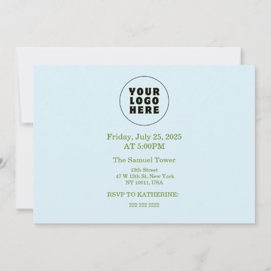 Sea Side Christmas in July Custom Name Log & Text 招待状 (裏面)