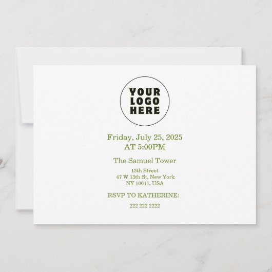 Sea Side Christmas in July Custom Name Log & Text 招待状 (裏面)