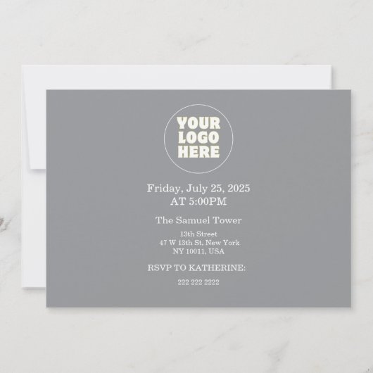 Sea Side Christmas in July Custom Name Log & Text 招待状 (裏面)