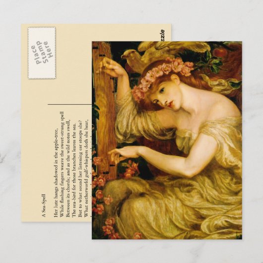 Sea Spell by Dante Gabriel Rossetti ポストカード (正面/裏面)
