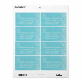 Sea star & swirls blueのリプライ結婚スラベル ラベル (フルシート)