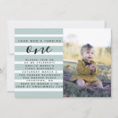 SEA STRIPES | 誕生日パーティー招待状の写真 セーブザデート (正面)