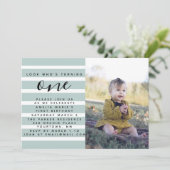 SEA STRIPES | 誕生日パーティー招待状の写真 セーブザデート (スタンド正面)