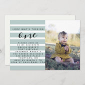 SEA STRIPES | 誕生日パーティー招待状の写真 セーブザデート (正面/裏面)