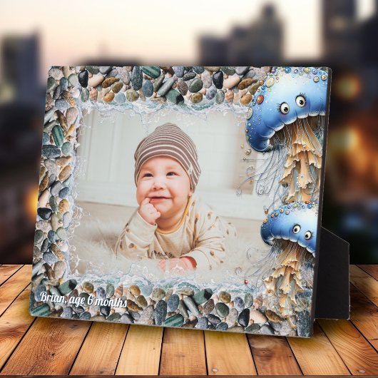Sea Themed Jellyfish Custom Kids Frame フォトプラーク