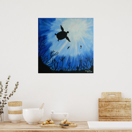 Sea Turtle ポスター (キッチン)