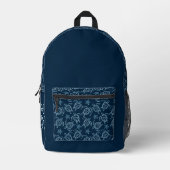 'Sea Turtle Art Pattern' Backpack プリントバックパック (正面)