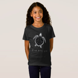 Sea turtle b/w tシャツ