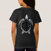 Sea turtle b/w tシャツ (裏面)