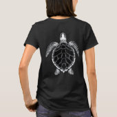 Sea turtle b/w tシャツ (裏面)