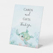 Sea Turtle Baby Shower (Blue) Table Sign 台座サイン (正面)