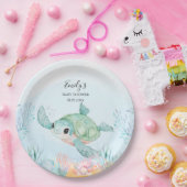 Sea Turtle Baby Shower Paper Plates ペーパープレート (パーティー)