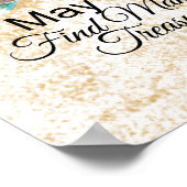 Sea Turtle Beach Art Quote ポスター (角)