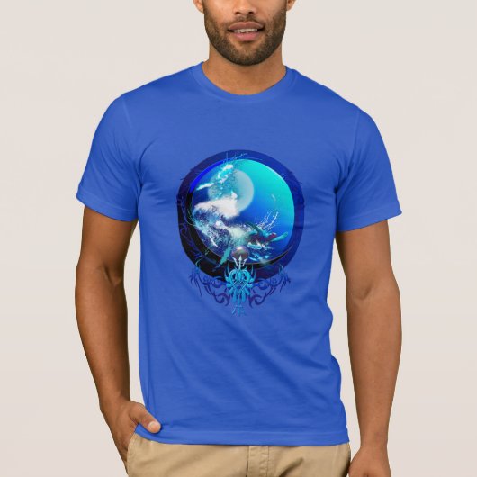 SEA TURTLE BLUE MOON RACE Tシャツ (正面)