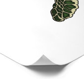 Sea turtle cartoon illustration ポスター (角)