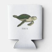 Sea turtle cartoon illustration  缶クーラー (裏面)