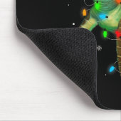 Sea Turtle Christmas Lights Funny Santa Hat Merry  マウスパッド (コーナー)